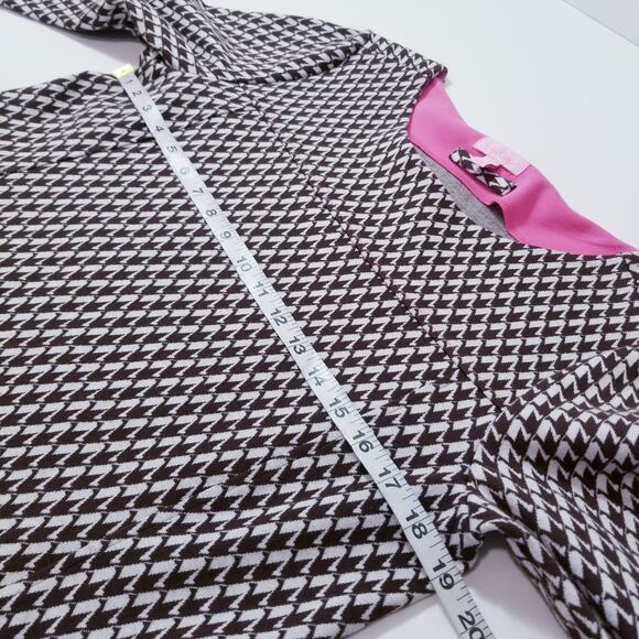 Lilly Pulitzer Geometric Abstract Print Knit Shift Dress 3/4 Sleeves - Picture 4 of 14